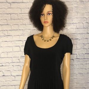 Black pleated dress